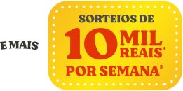 Sorteios de 10 mil reais por semana